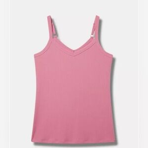 Torrid Size 2 Pink Rib V-neck Icon Cami